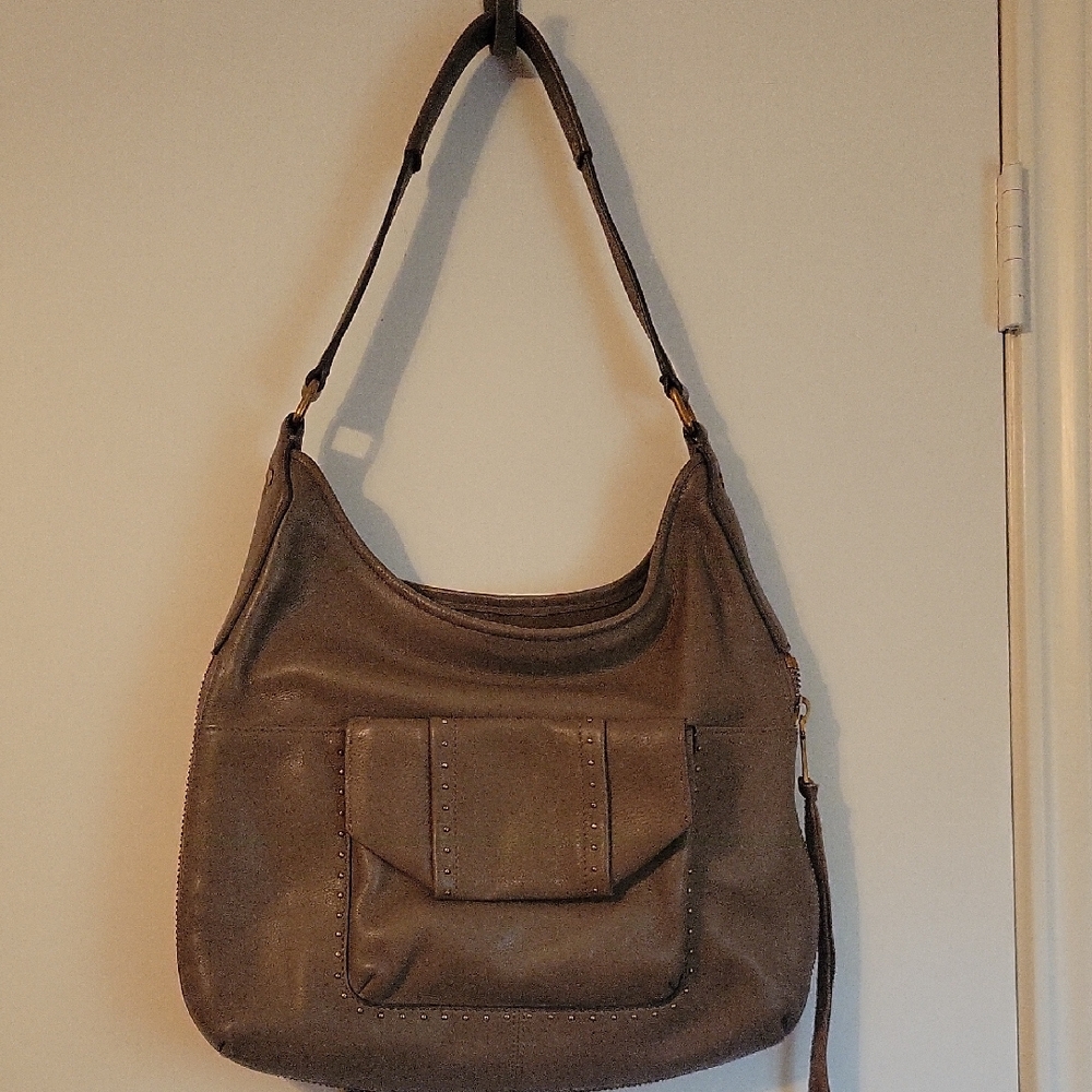 Aimee Kestenberg taupe leather shoulder bag